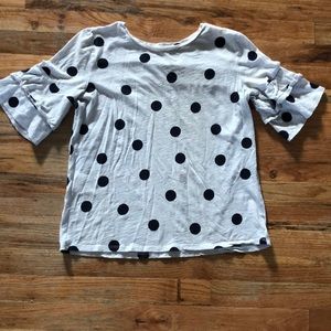 Loft ruffle vintage soft tee